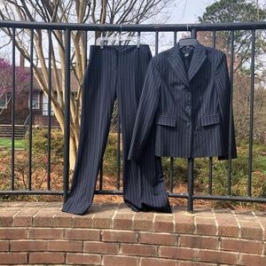 The Limited Pinstripe Navy Blue Dress Pants Suit